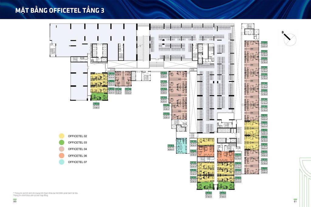 Mặt bằng Officetel picity sky park Tầng 3